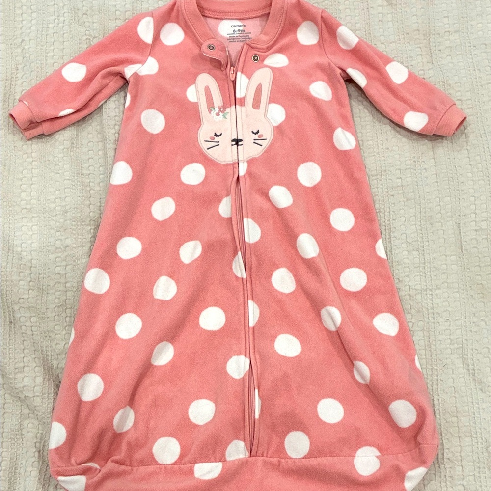 Carter's Pink and White Polka Dot Sleep Sack